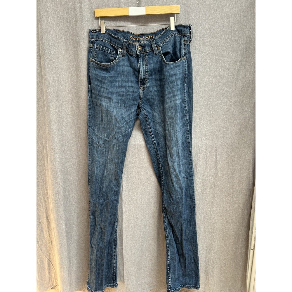 Cody James Mens Blue Stretch Denim Straight Leg Jeans 36x38 CJSP20J01